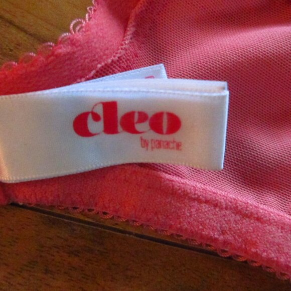 Panache Cleo Hot Pink Kali Unlined Sheer Balconette Underwire Bra Size 32H - Picture 6 of 8